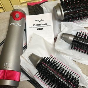NIB 4 In Love Professional Interchangeable Hair Dryer Brush 3 In 1